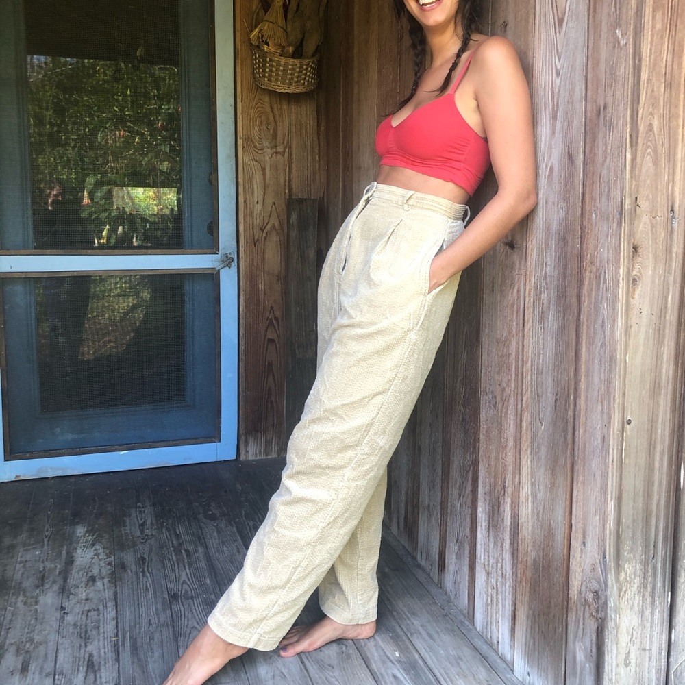 High Waisted Corduroy Trousers